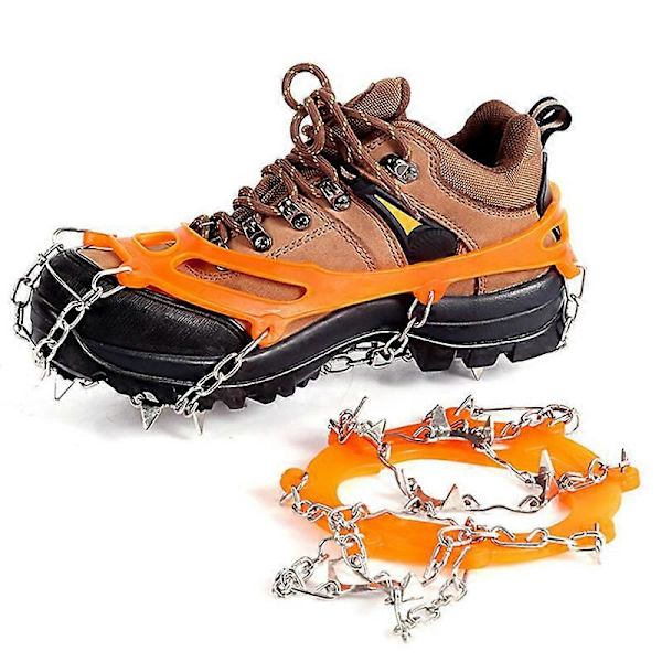 Sne Grip Klodser Over Støvler, Gummiklodser Med Pigge Mod Glid, 10 Stål Pigge Kramponer (Sort, Størrelse 38-43) Size 38-43