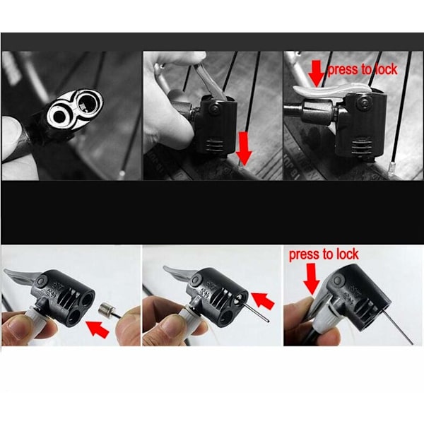 Pyörän jalka pumppu paineenmittarilla, jalkapallojen ja koripallojen pumppu, kannettava mini pyörän renkaiden ilmapumppu polkupyörän lattiapumppu