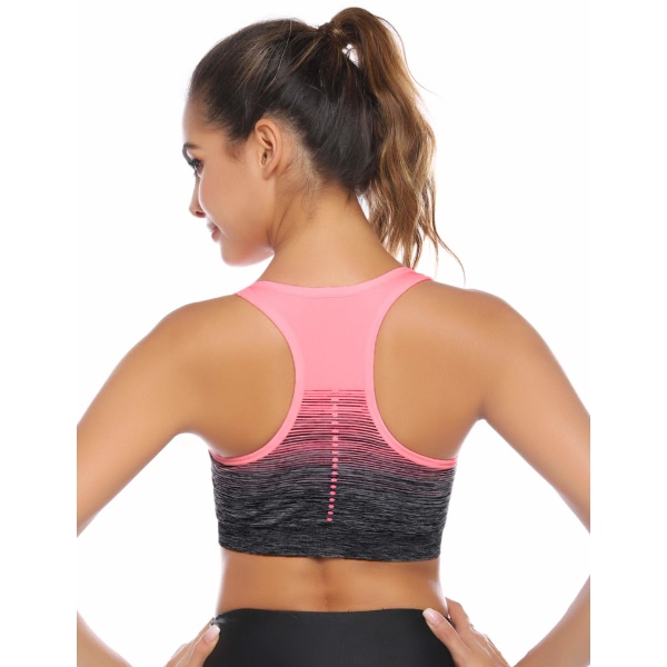 Naisten urheiluliivit Väriä muuttavat fitness jooga-urheiluliivit (M,vaaleanpunainen)
