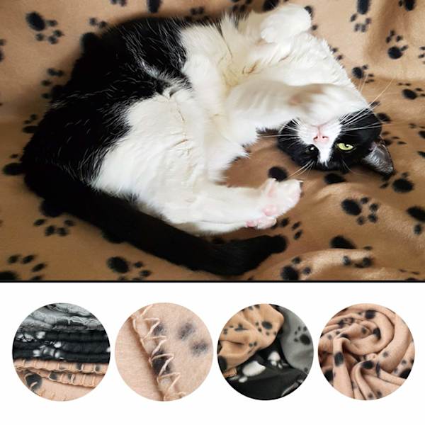 Store Bløde Plys Tæpper til Hunde, Katte, Kaniner og Andre Kæledyr - En God Tilføjelse til Dit Kæledyrs Seng, Flerfarvet, 3 Enheder, 70 x 100 cm