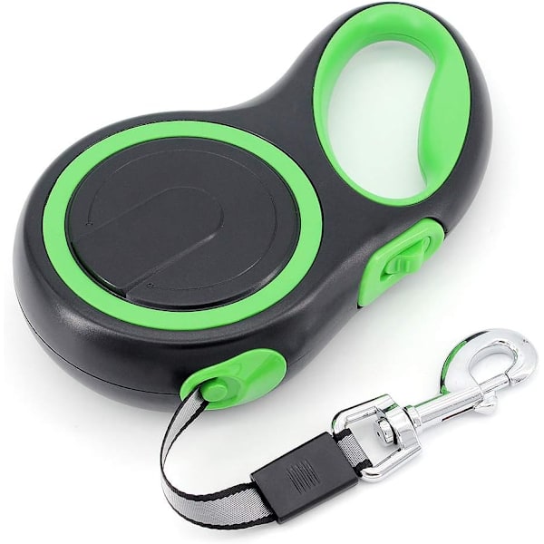 8M Langt Tilbagekaldeligt Hundeline 110lbs, Heavy Duty Pet Lead Holdbar Hundeline Automatisk Udtrækkelig Hundetræningsline Op til 50KG, Grøn green