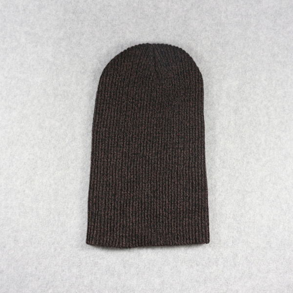 Vinter varm Beanie Hat, Strikket Hæklet Slouch Beanie Solid Ski Hat, Alsidig uldhat, kuldebestandig og varm stribet pullover hat, Unisex Wine Red