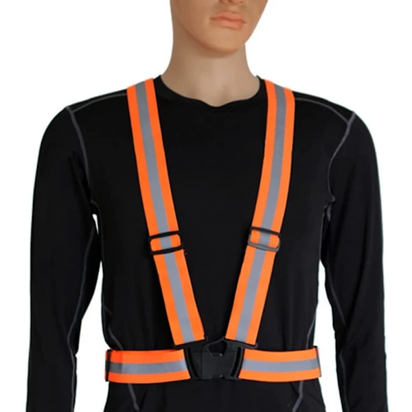 Refleksvest Justerbart Refleksløpeutstyr Høy Synlighet Vest Sikkerhetsvest Standard Størrelse Refleksvester med Høy Synlighet
