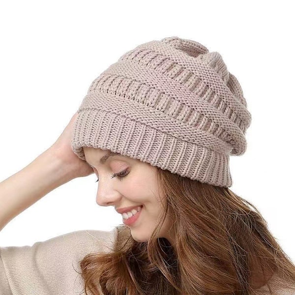 Slouchy Beanies, Oversized Strikket Varme Vinterluer for Kvinner, Tykke for Kaldt Vær