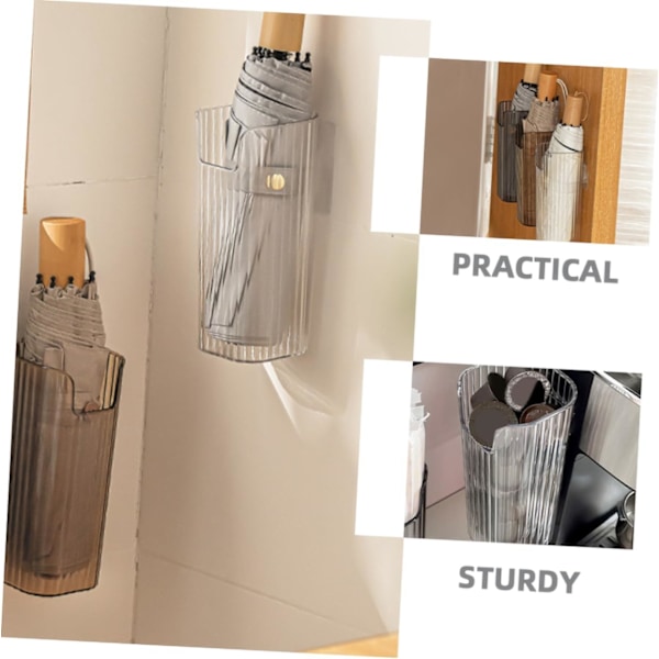 Väggmonterad paraplyhållare, plastparaplyställ, paraplytorkställ, paraplyställ inomhus