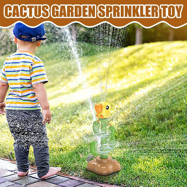 Kaktus Sprinkler Leksak, Trädgårdsvattenspridare, Leksak för Bakgårdsgräsmatta, Sprinkler Spray Leksaker, Kaktus Trädgårdsspridare, Vattenspridare för Gräsmatta