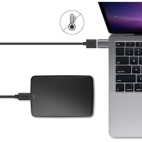 USB C - USB -sovitin, USB-C - USB 3.0 -sovitin, USB Type-C - USB, 4/3 - USB-naaras -sovitin MacBook Pro 2021:lle, MacBook Air 2020:lle, iPad Pro 2021:lle