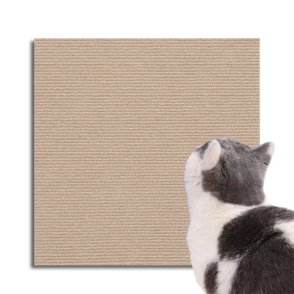 Självhäftande Klösmatta för Katter, Klösmöbel för Vägg - Beige