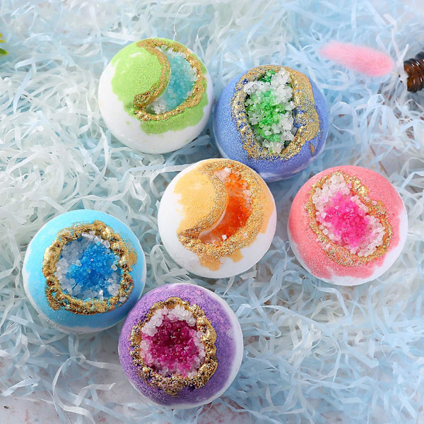 Badbombsset, Badbollar Havssalt Kroppsrengöring, För Bubbelbad Spa & Hemanvändning Födelsedag