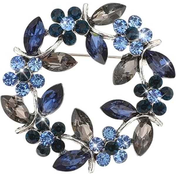 Kristallbroschnålar Rhinestone Broscher (blå) blue