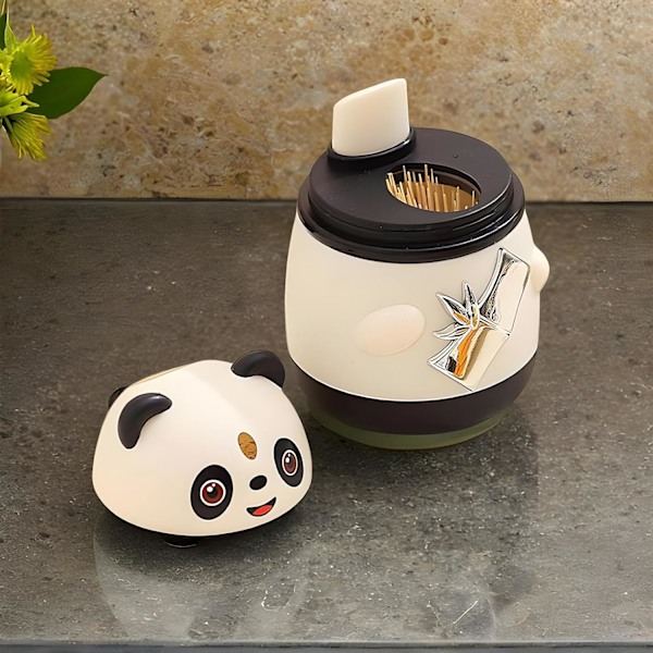 Automatisk Tandpetare Dispenser, Panda Tandpetarhållare, Kreativ Tandpetare Fodral, Söt Tandpetare Låda, Tandpetare Dispenser