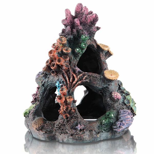 Akvarium Koral Dekoration Akvarium Klippe Bjerg Hule Ornamenter til Betta Fisk