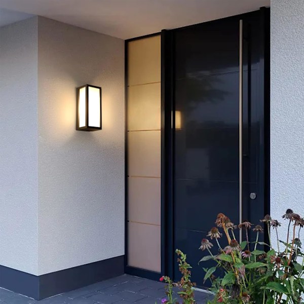 Udendørs væglamper, LED havelampe maks. 40W IP44, aluminium vægbelysning, udendørs væglampe til indendørs, have, terrasse, mørkegrå F