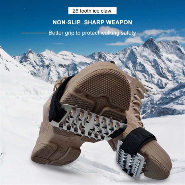Is-Sne Grips 26 Tands Sne- og Is-Universal Udendørs Klatresko Pigge Klamper Anti-Slip Kramper Vinterfiskeri Vandreture Anti-Slip Sko Dækning