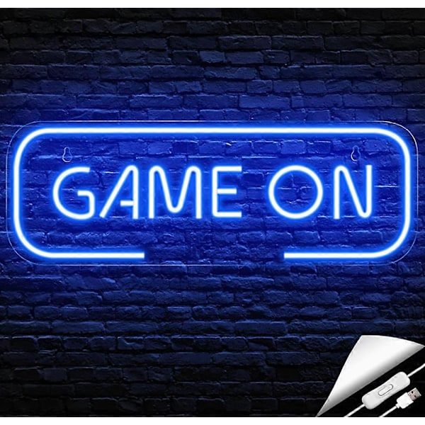 Neon Game, LED væglampe dekoration, neonlys, led skilte, bogstav atmosfærelys, diy dekoration