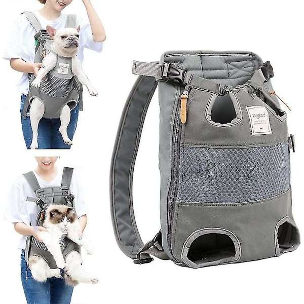 Resebackpack för husdjur på internet, Teddy fransk bulldog valp väska, kattväska resebröst ryggsäck väska, justerbar bärväska