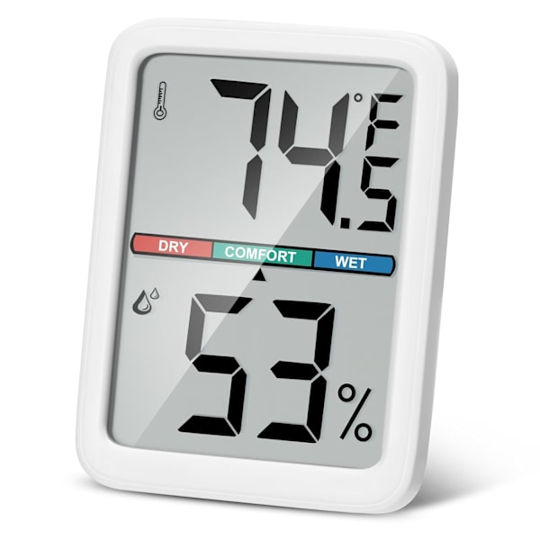 Digital Termometer Hygrometer, Väggtermometer Luftfuktighet Inomhus med