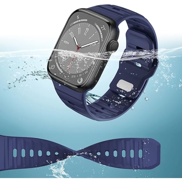 Sportsremme Kompatible med Apple Watch Ultra Remme 49mm, Blød Silikonerem til iWatch Ultra 2 Serie 9 8 7 6 5 SE 4 3 2 1
