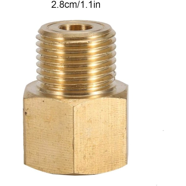 CO2 Tank Adapter, Messing Sylindertank W21.8 CGA320 Adapter Konverter for Akvarium Fisketank Enkel Installasjon (W21.8 Konverter til CGA320)