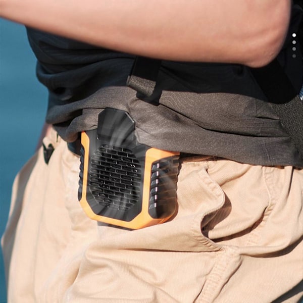 Kannettava 6000mAh henkilökohtainen mini vyötärötuuletin 3 nopeutta ulkotuuletin toimistoon ulkoiluun matkustamiseen roikkuva vyötärö kaula virtapankkituuletin armeijanvihreä Green
