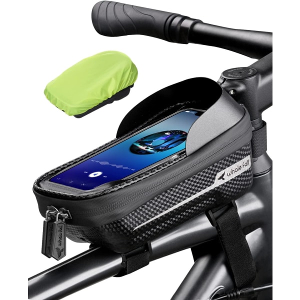 fall vanntett rammeveske sykkel mobiltelefonholder sykkel hard EVA sykkel topprør bag trykkbestandig sykkeltilbehør