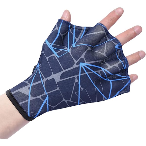 Aqua Handsker til Voksne Åben Finger Net Svømmehandsker, Dykkerhånd Svømmeudstyr Handsker Mænd Damer Fitness Surfing Sports Håndfinner Dykkerhånd Net Udstyr