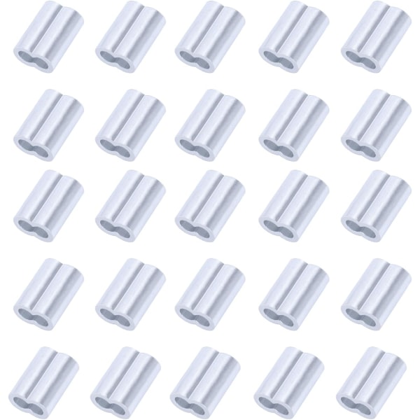 25 kpl 6 mm:n alumiinipuristuspihdit teräskumikaapelille