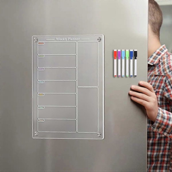 Køkken magnetisk menutavle i akryl, akryl whiteboard til køleskab