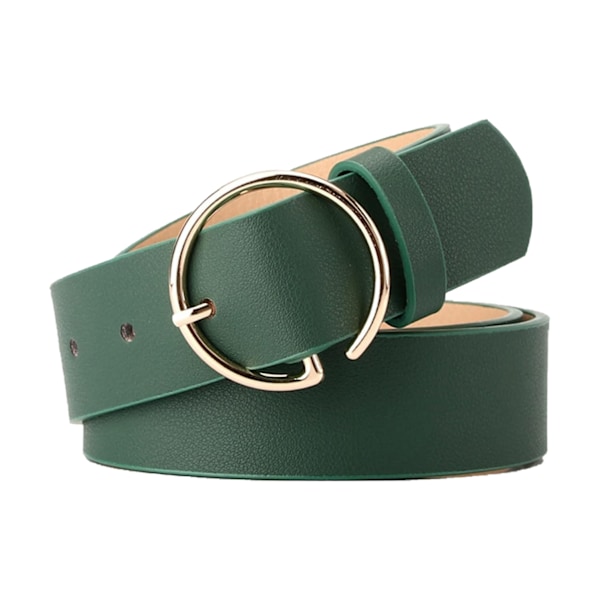 Women's belt, letter round buckle head, simple and versatile fashionable belt