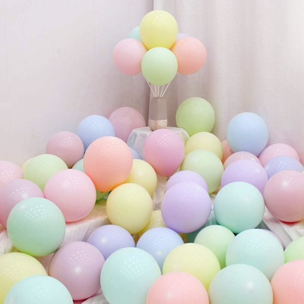10 tommer til fødselsdagsfest dekoration baby shower forsyninger bryllup ceremoni ballon bue ballon tårn (Macaron ballon 200 pakker)