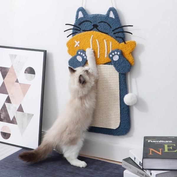 Kissan kiipeilypuuhun riippuva kissan raapimislauta raaputuspylväsmatto lelu Pehmeä sänkymatto kynnet hoito raaputustolppalelut lisävaruste, seinäversio