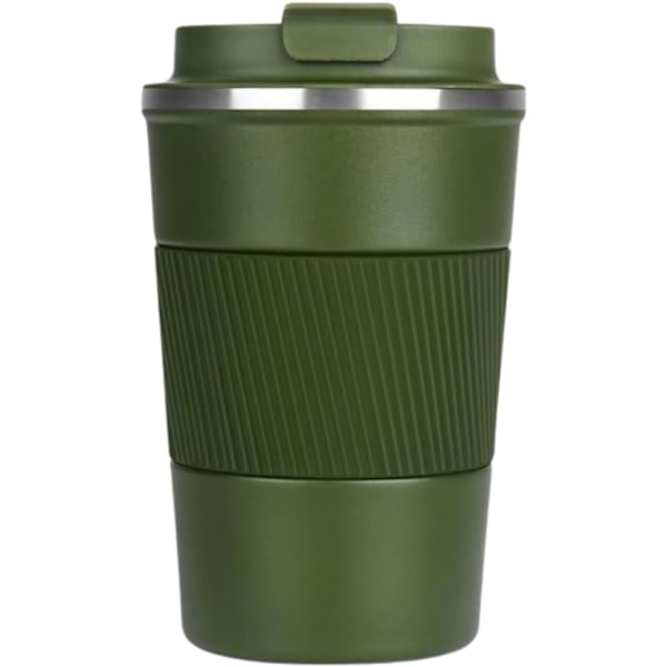 Kaffemugg för Resor, Återanvändbar Kaffekopp Olivgrön, 380ml green