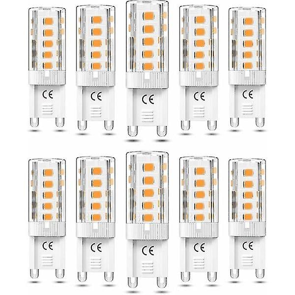 10 stk. G9 LED-pære Dæmpbar 5W Varmt hvid 3000K G9 LED-pærer Halogenækvivalent 50W AC110/220V [Energiklasse F]