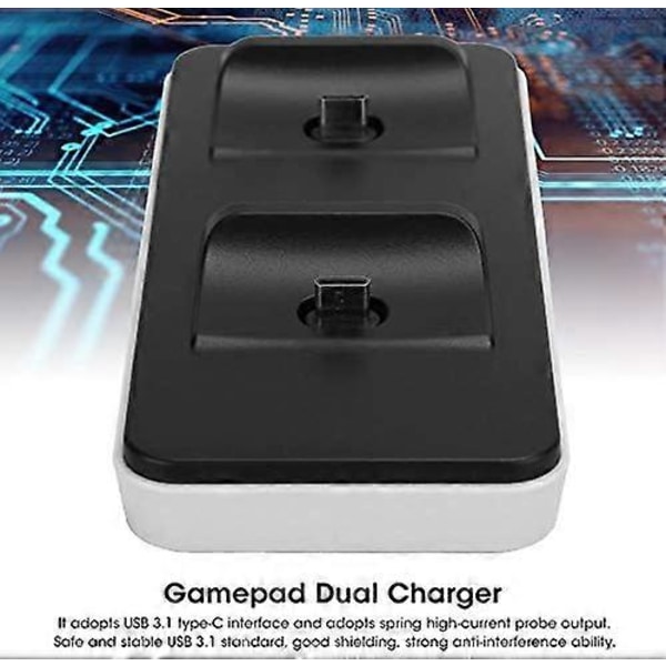 Spillemaskine Gamepad Oplader, Spillemaskine Oplader, Type C Interface Dobbelt Oplader Gamepad Oplader
