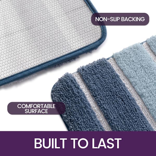 Bademåtte 50 x 80 cm Skridsikker Bademåtte Superabsorberende Vand, Maskinvaskbar, Mikrofiber Absorberende Badeværelsesgulvmåtte