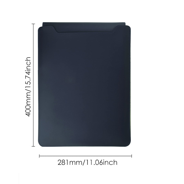 15 16 tommer Laptop Sleeve Case Læderetui med Justerbar Stativ Kompatibel med MacBook Pro 16 2021 2019/15.4'' MacBook Pro15 A1990 A1707 A1398, Blå