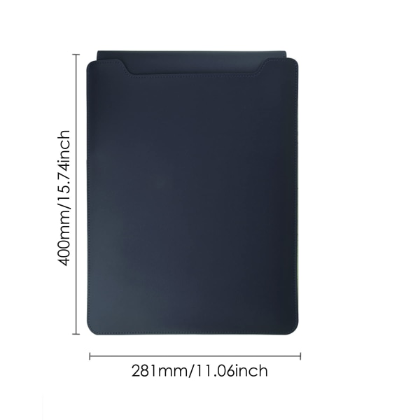 15 16 Tums Laptopfodral i Läder med Justerbart Stativ Kompatibelt med MacBook Pro 16 2021 2019/15.4'' MacBook Pro15 A1990 A1707 A1398, Marinblå
