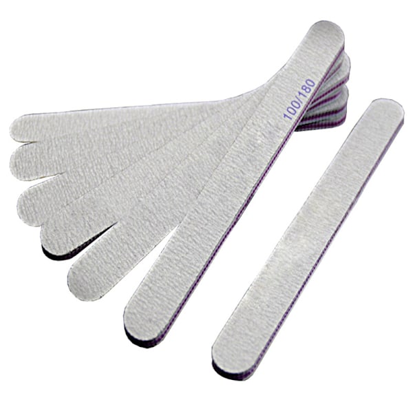 15 stk. Professionelle neglefile, dobbeltsidet neglefil, 100/180 grit vaskbar dobbeltsidet sandpapir til kosmetisk manicure