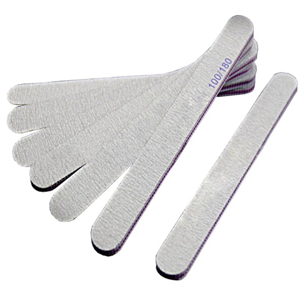 15pcs Professional Nail Files, Double Sided Nail File, 100/180 Grit Washable Double Sided Emery Board For Cosmetic Manicure