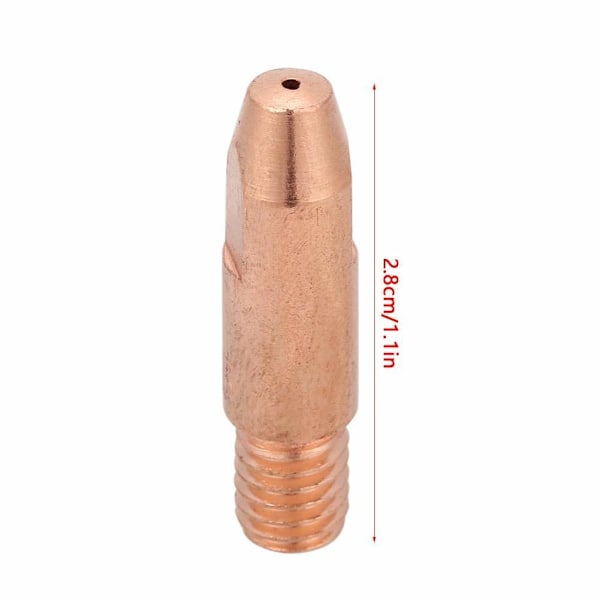 20 kpl M6 kuparikoskettimia Euro-tyylin Binzel 24KD MIG/MAG-hitsauspolttimelle, kaasusuuttimen pidikkeen lisävarusteet (1.0)