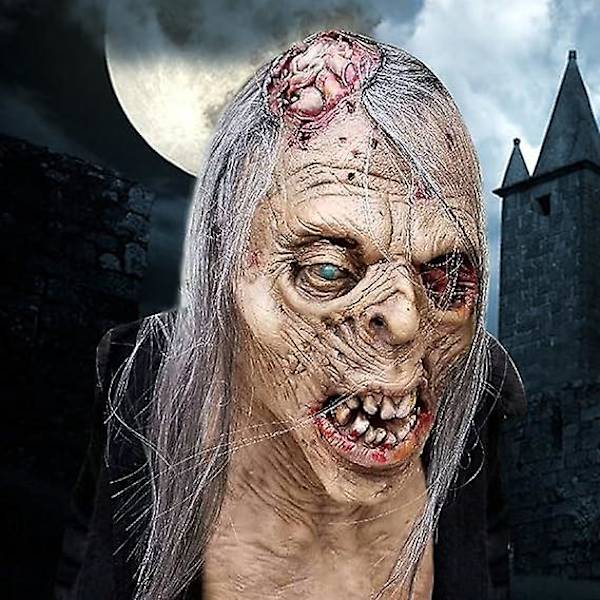 Skräck The Walking Dead Zombie Mask Läskig Halloween Kostym Horror Blodig Vuxen Halloween Dekoration Rekvisita
