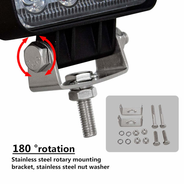 2 stk. 4 tommer 48W Spot Light Arbejdslygte LED, Bred Stråle Arbejdslygte til Off Road Truck SUV og 4x4 Tågelygte