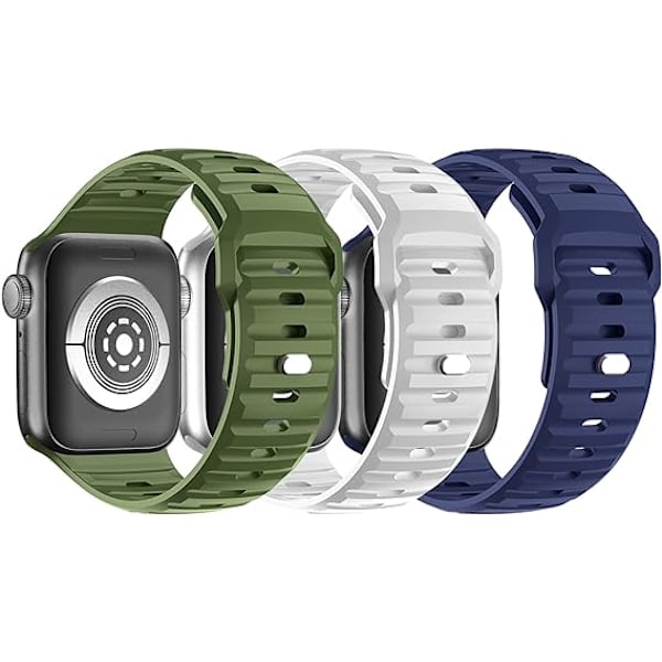 Urheilurannekkeet Yhteensopivat Apple Watch Ultra -rannekkeiden 49 mm kanssa, pehmeä silikoniranneke iWatch Ultra 2 Series 9 8 7 6 5 SE 4 3 2 1 -kelloille