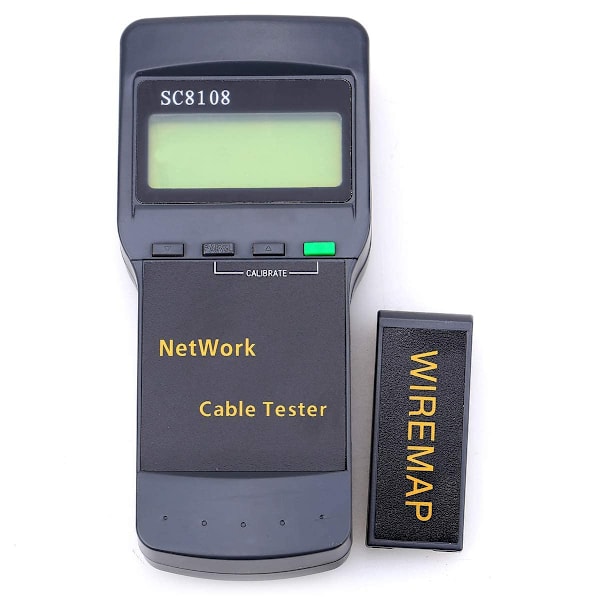 SC8108 Nettverkskabeltester CAT5 CAT6 RJ45 LAN Telefonkabel Ledningstestverktøy med Wiremap-adapter
