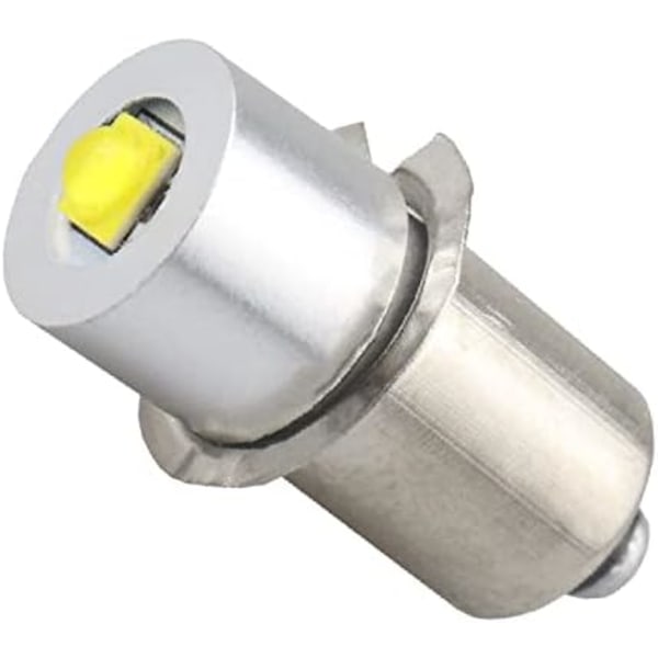 Page 13.5S High Power LED Pære, Erstatningslommelygte, DC 3V 6V 12V, 3W 230lm, 2 STK (P13.5s, Varm Hvid)