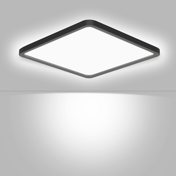 LED Taklampe Slank Firkantet LED Taklampe 24W, 30CM, Taklampe, Taklampe for Stue, Kjøkken, Soverom, Korridor, Balkong, Garasje