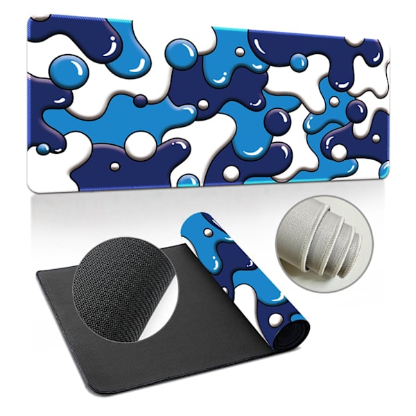 Kraken Keyboards Xxl Gaming Mousepad - Professionelt Håndlavet Mousepad . Gaming Desk Mat . 36\"X 16\" Udvidet Mousepad (Is)