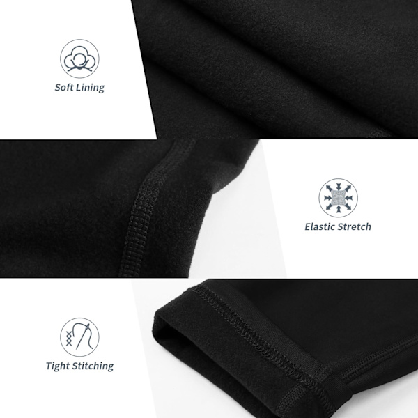 Fleeceforet Leggings til Kvinder - Bløde, Elastiske, Vintervarme Gymnastik Leggings til Kvinder med Høj Talje, Mavekontrol og Lommer, Str. M M