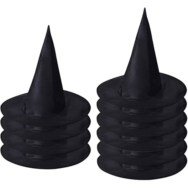 10-pack häxhatt svart Halloween fest hattar kostym accessoar utklädningsklänning