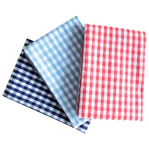 Kjøkkenhåndkle (sett med 3) - 40x60 cm - Retrodesign rutete håndkle - for tørking av oppvask og hender - Flerfarget